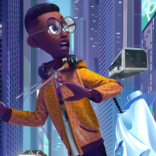 New Age movie poster featuring a futuristic scene