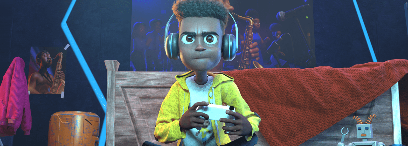 New Age — futuristic 3D animated scene